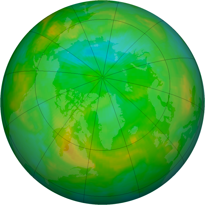 Arctic ozone map for 02 August 1982